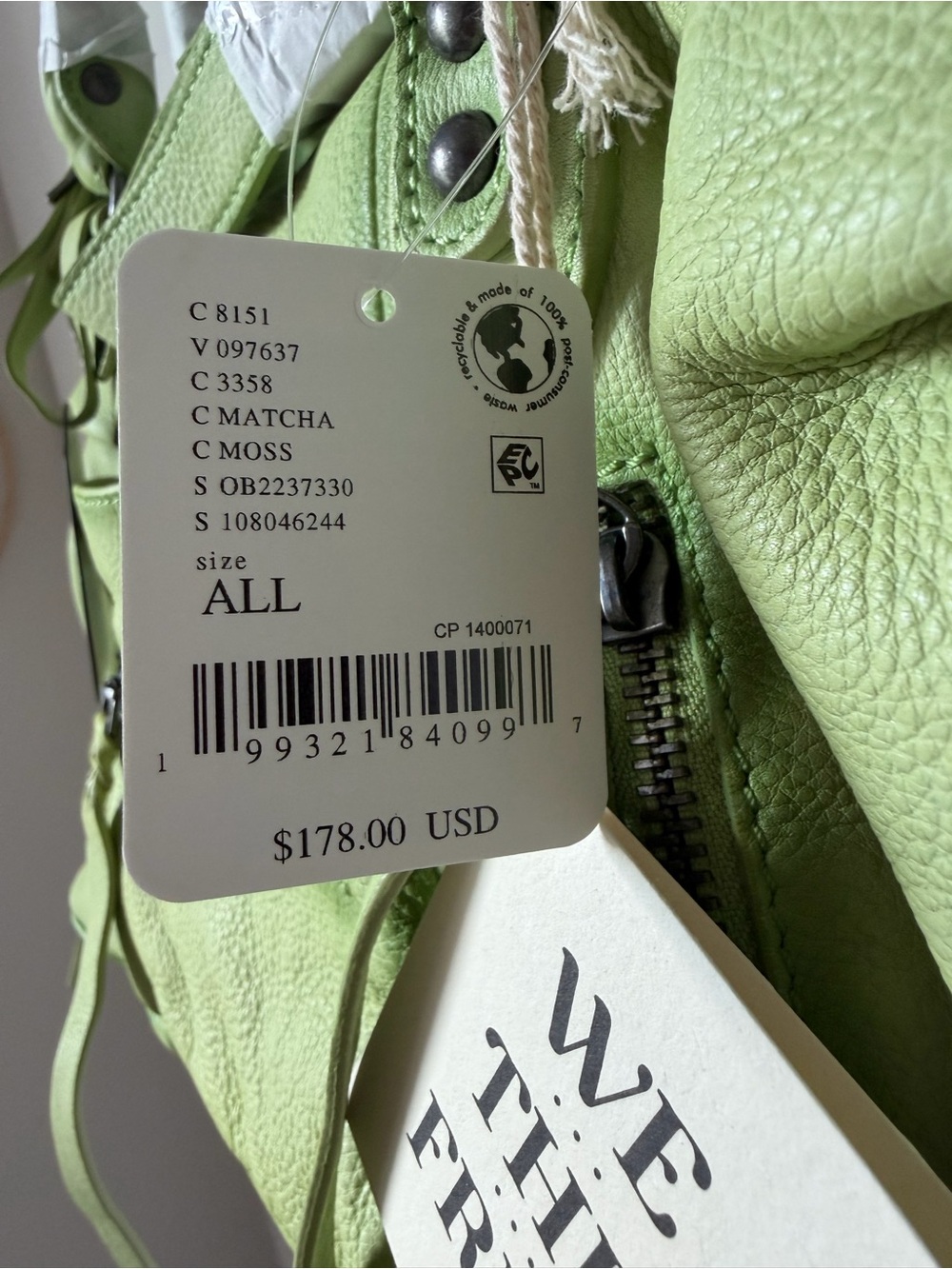 Free People matcha baby Emerson Leather Tote bag - Picture 4 of 7